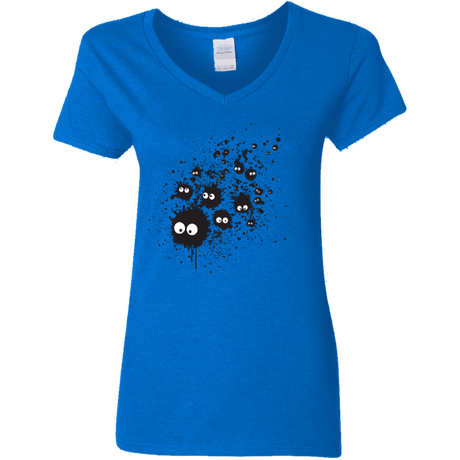 T-Shirts Royal / S Susuwatari Ink Women's V-Neck T-Shirt