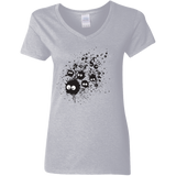 T-Shirts Sport Grey / S Susuwatari Ink Women's V-Neck T-Shirt