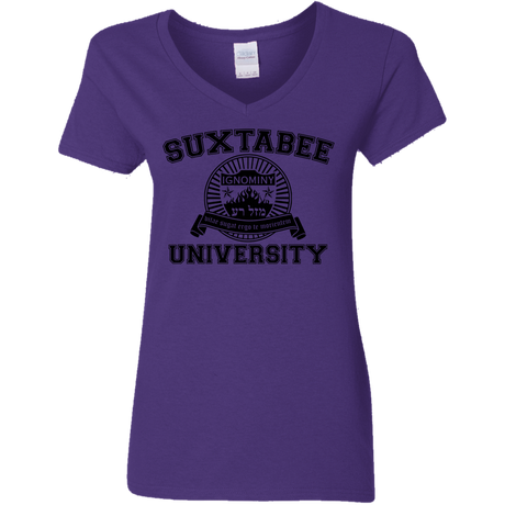 T-Shirts Purple / S SUX2BU Women's V-Neck T-Shirt