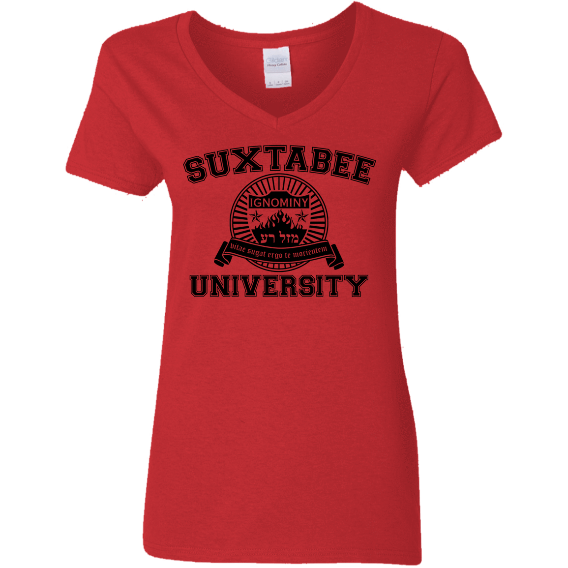 T-Shirts Red / S SUX2BU Women's V-Neck T-Shirt