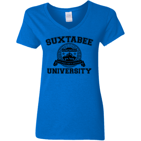 T-Shirts Royal / S SUX2BU Women's V-Neck T-Shirt