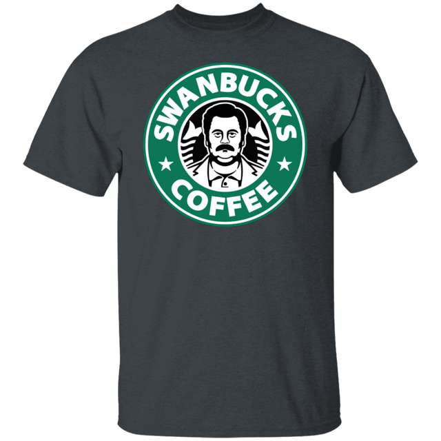 T-Shirts Dark Heather / S Swanbucks Coffee T-Shirt