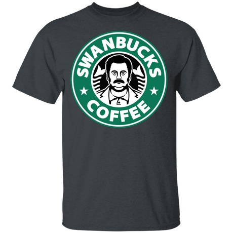 T-Shirts Dark Heather / YXS Swanbucks Coffee Youth T-Shirt