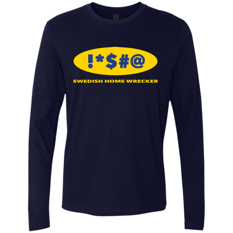 T-Shirts Midnight Navy / Small Swearing Home Wrecker Men's Premium Long Sleeve