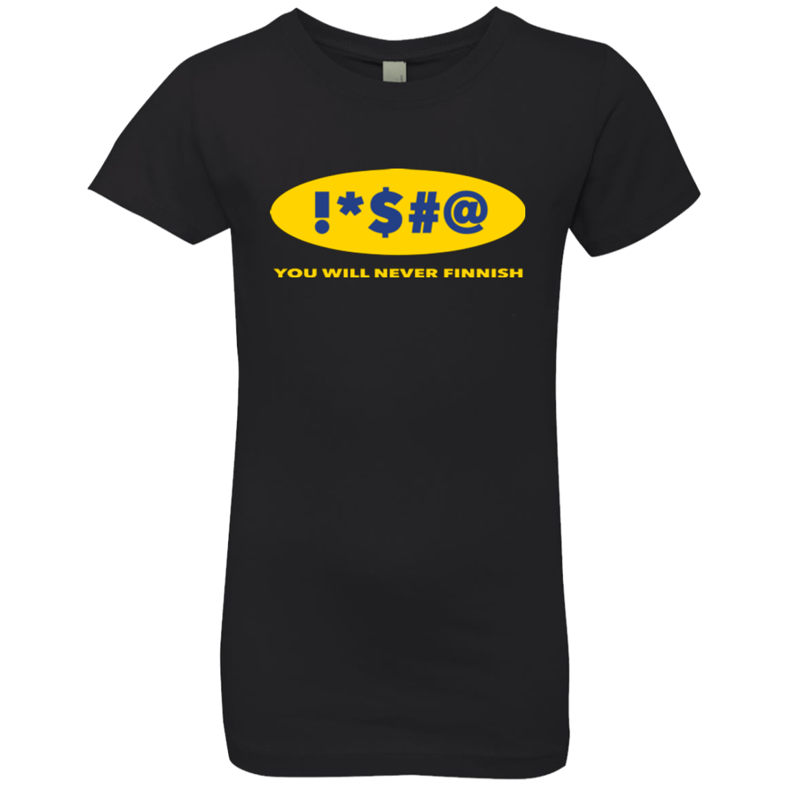 T-Shirts Black / YXS Swearing Never Finnish Girls Premium T-Shirt