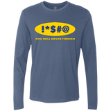 T-Shirts Indigo / Small Swearing Never Finnish Men's Premium Long Sleeve