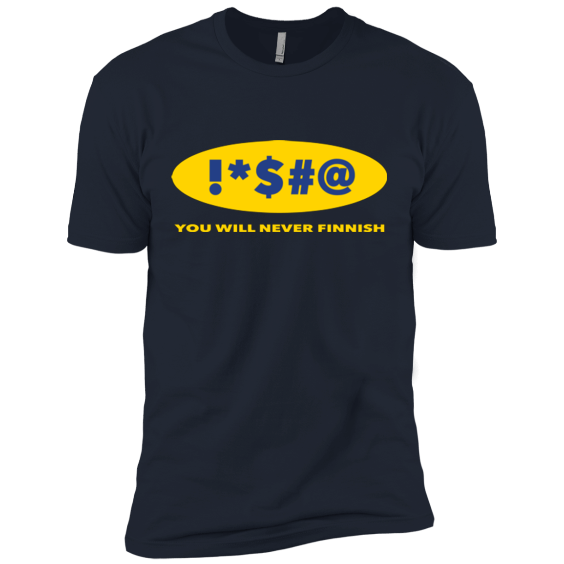T-Shirts Midnight Navy / X-Small Swearing Never Finnish Men's Premium T-Shirt
