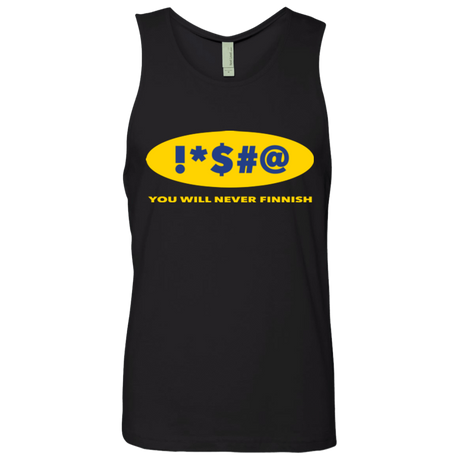 T-Shirts Black / Small Swearing Never Finnish Men's Premium Tank Top