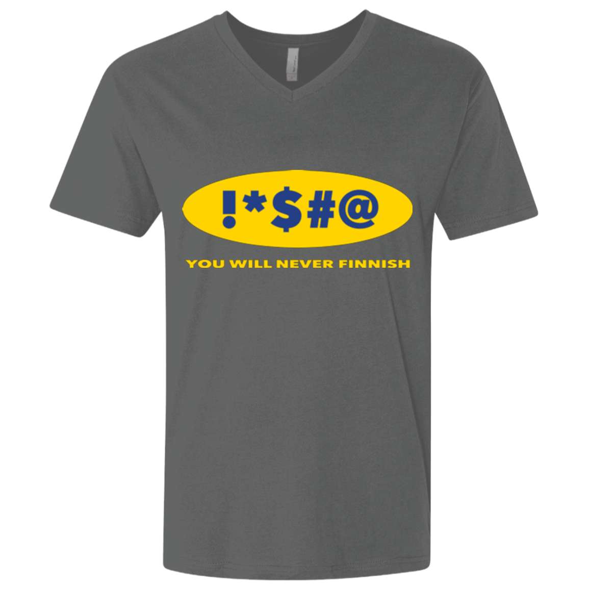 T-Shirts Heavy Metal / X-Small Swearing Never Finnish Men's Premium V-Neck