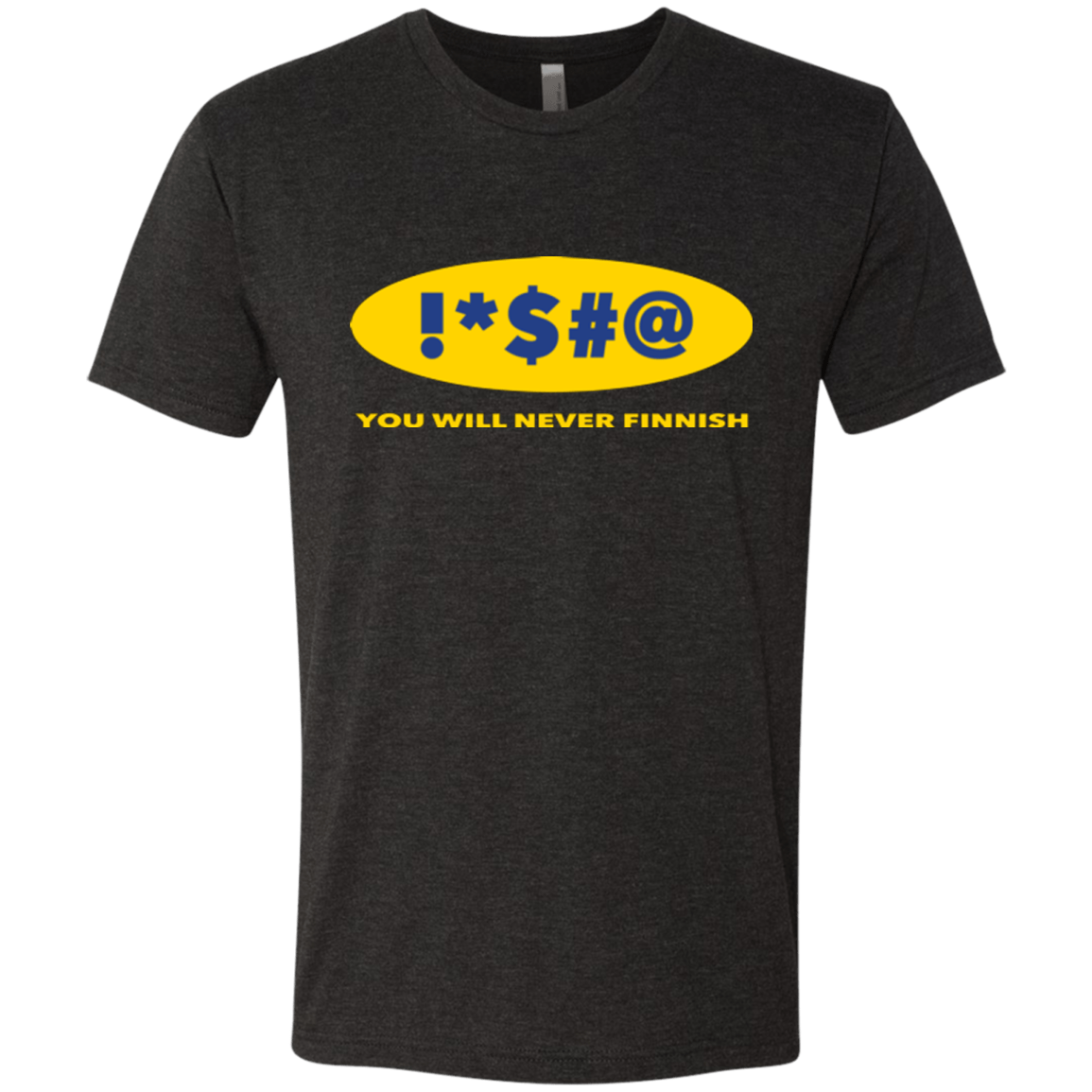 T-Shirts Vintage Black / Small Swearing Never Finnish Men's Triblend T-Shirt