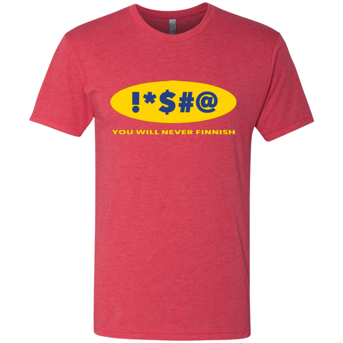 T-Shirts Vintage Red / Small Swearing Never Finnish Men's Triblend T-Shirt