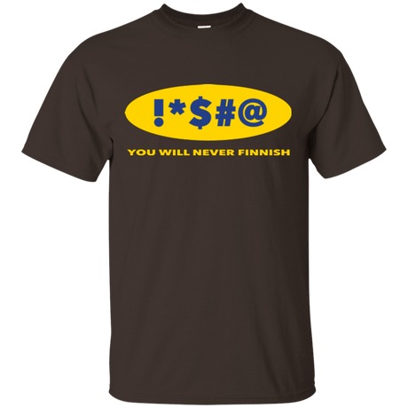 T-Shirts Dark Chocolate / Small Swearing Never Finnish T-Shirt
