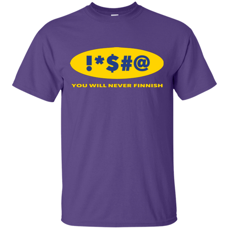 T-Shirts Purple / Small Swearing Never Finnish T-Shirt