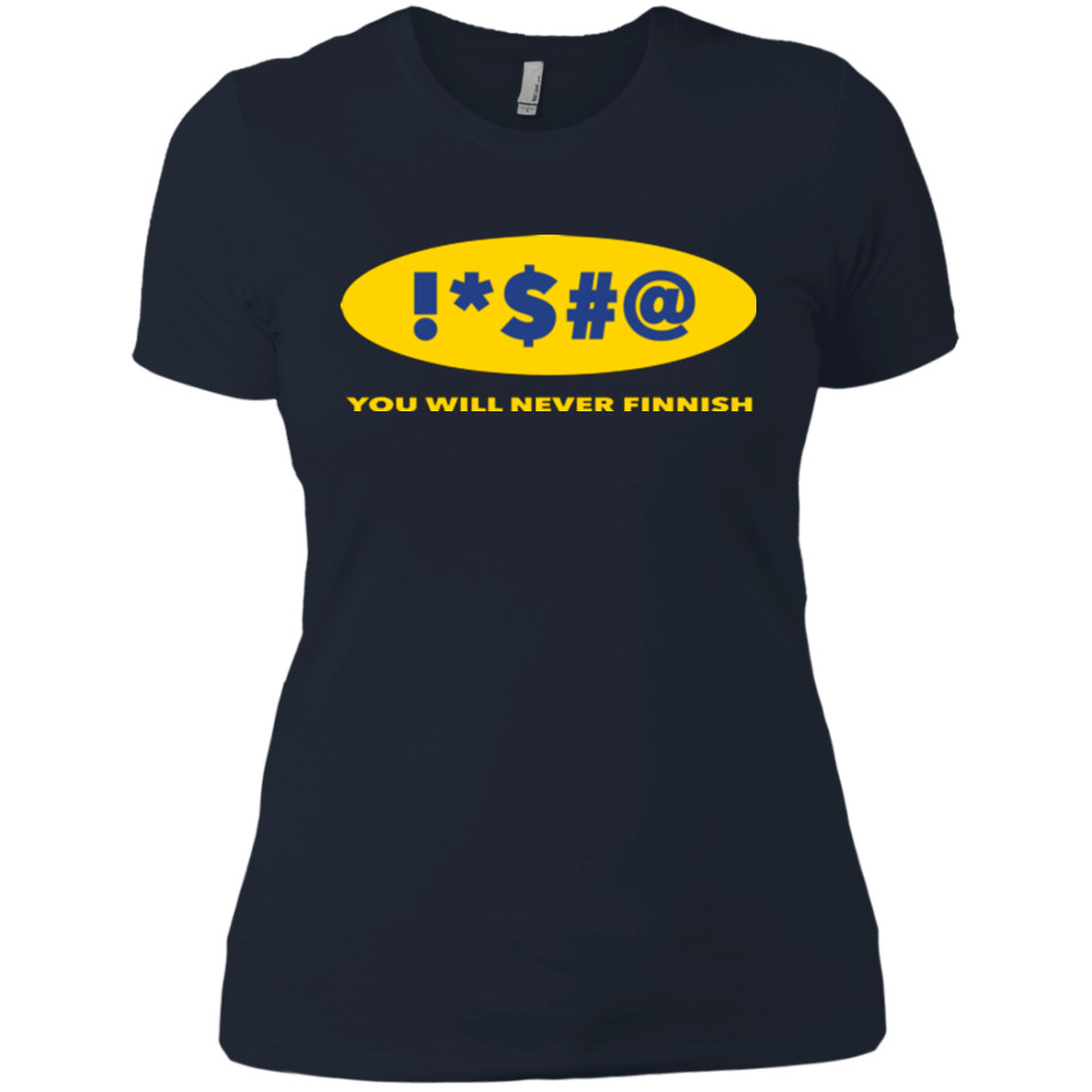 T-Shirts Midnight Navy / X-Small Swearing Never Finnish Women's Premium T-Shirt