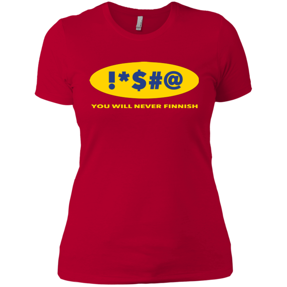 T-Shirts Red / X-Small Swearing Never Finnish Women's Premium T-Shirt