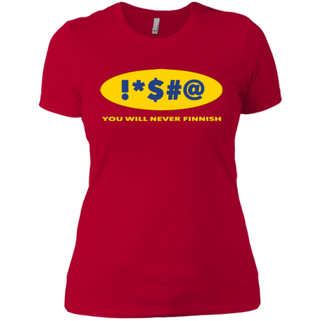 T-Shirts Red / X-Small Swearing Never Finnish Women's Premium T-Shirt