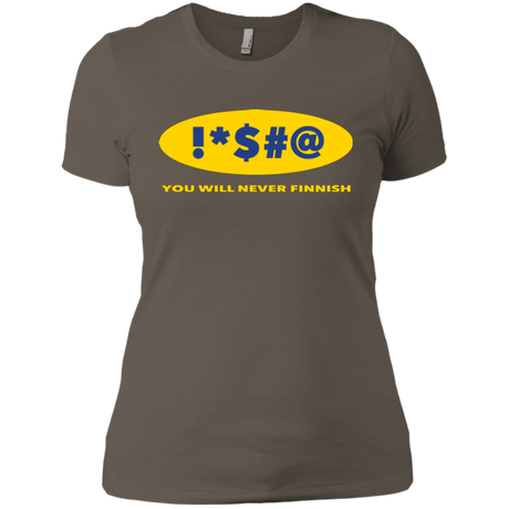 T-Shirts Warm Grey / X-Small Swearing Never Finnish Women's Premium T-Shirt