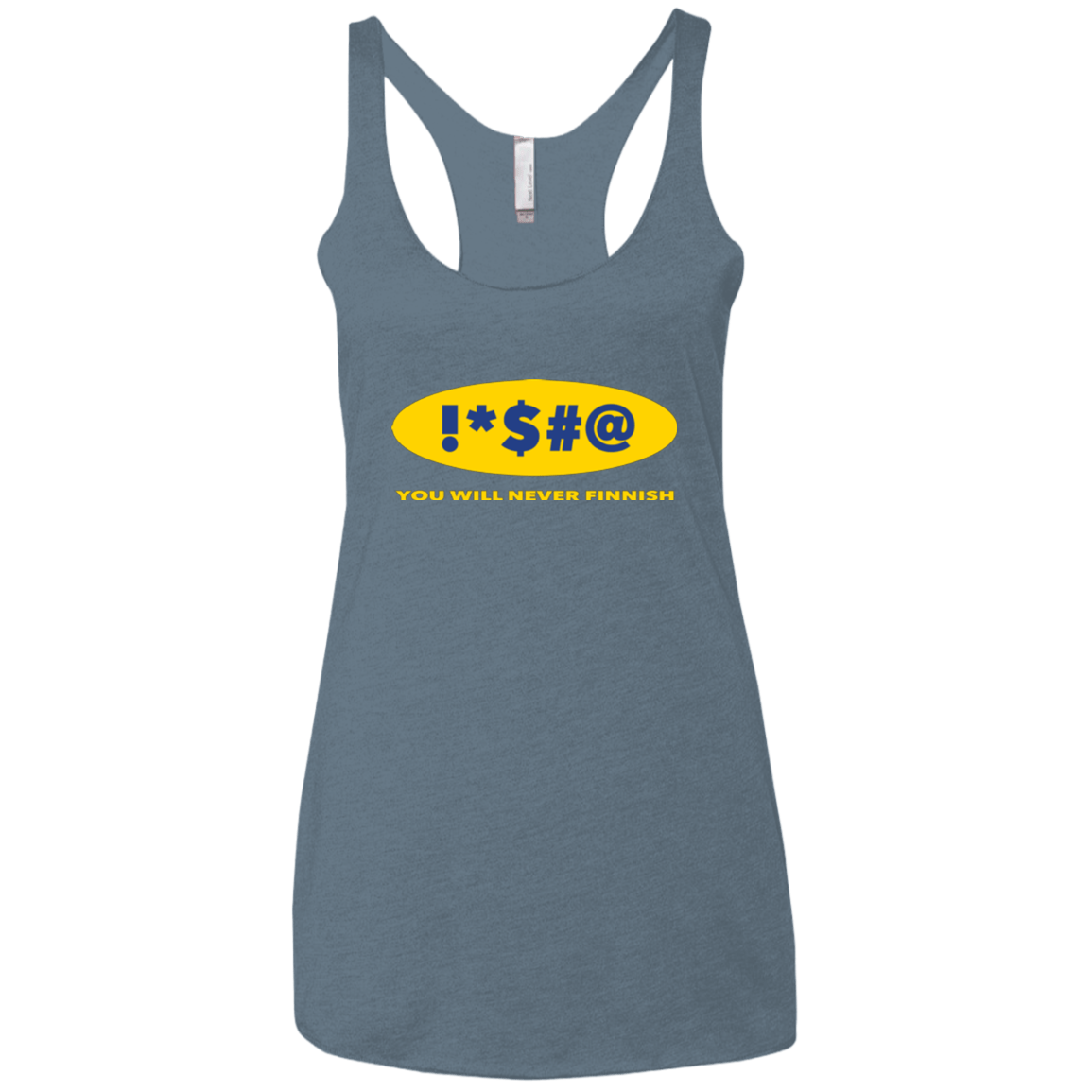 Swearing Never Finnish Women's Triblend Racerback Tank