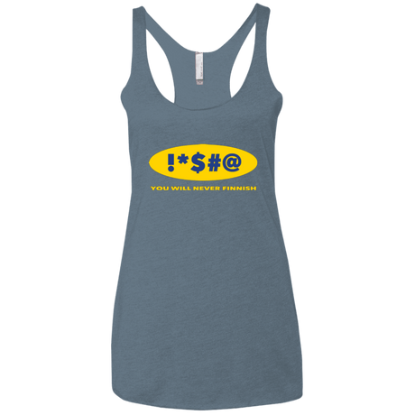 Swearing Never Finnish Women's Triblend Racerback Tank