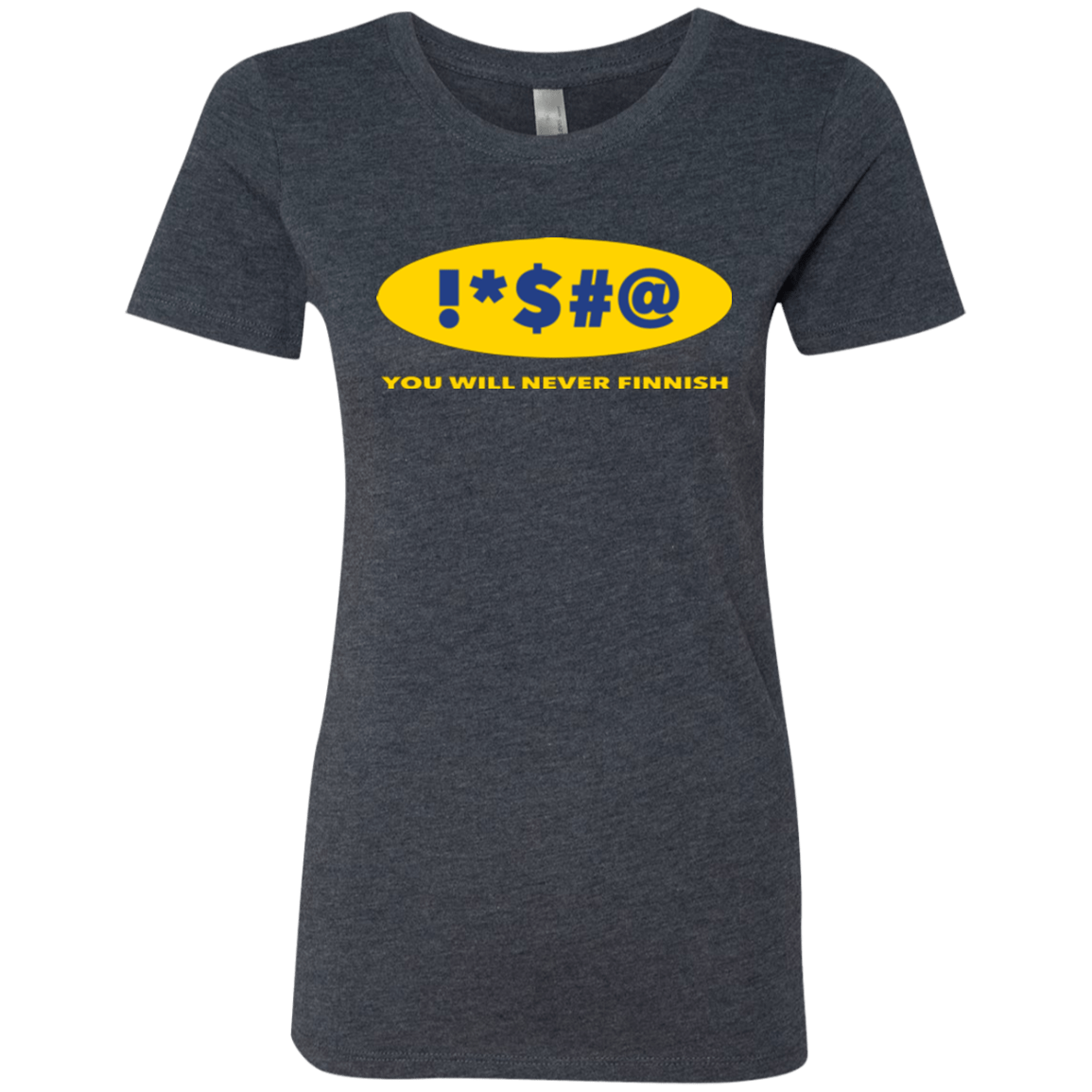 T-Shirts Vintage Navy / Small Swearing Never Finnish Women's Triblend T-Shirt