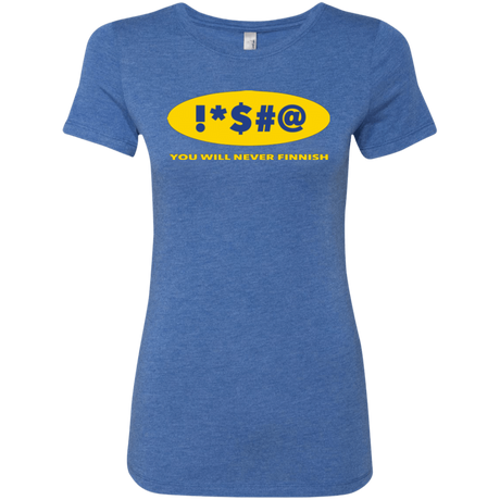 T-Shirts Vintage Royal / Small Swearing Never Finnish Women's Triblend T-Shirt