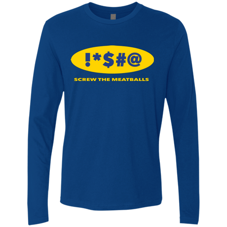 T-Shirts Royal / Small Swearing Screw The Meatballs Men's Premium Long Sleeve