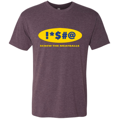 T-Shirts Vintage Purple / Small Swearing Screw The Meatballs Men's Triblend T-Shirt