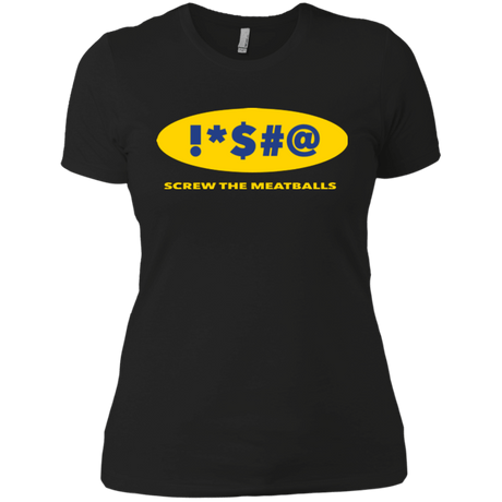 T-Shirts Black / X-Small Swearing Screw The Meatballs Women's Premium T-Shirt