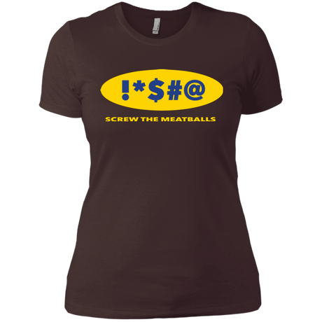 T-Shirts Dark Chocolate / X-Small Swearing Screw The Meatballs Women's Premium T-Shirt