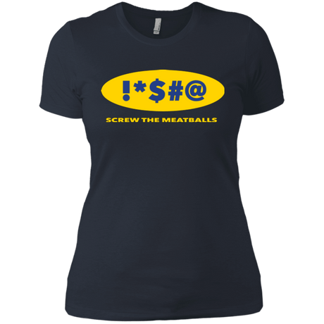 T-Shirts Indigo / X-Small Swearing Screw The Meatballs Women's Premium T-Shirt