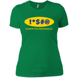 T-Shirts Kelly Green / X-Small Swearing Screw The Meatballs Women's Premium T-Shirt