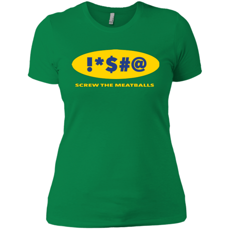 T-Shirts Kelly Green / X-Small Swearing Screw The Meatballs Women's Premium T-Shirt