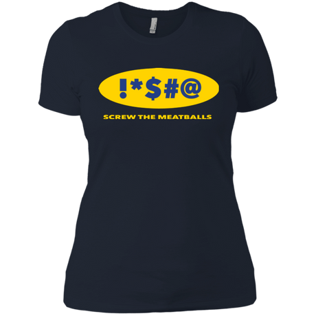 T-Shirts Midnight Navy / X-Small Swearing Screw The Meatballs Women's Premium T-Shirt