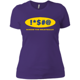 T-Shirts Purple / X-Small Swearing Screw The Meatballs Women's Premium T-Shirt