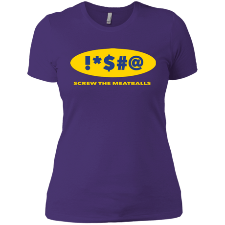 T-Shirts Purple / X-Small Swearing Screw The Meatballs Women's Premium T-Shirt