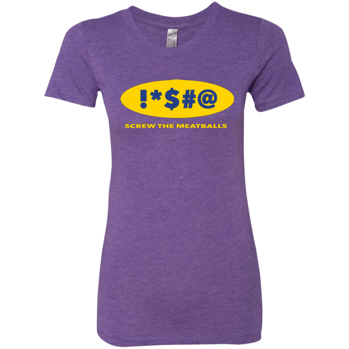 T-Shirts Purple Rush / Small Swearing Screw The Meatballs Women's Triblend T-Shirt