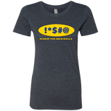 T-Shirts Vintage Navy / Small Swearing Screw The Meatballs Women's Triblend T-Shirt