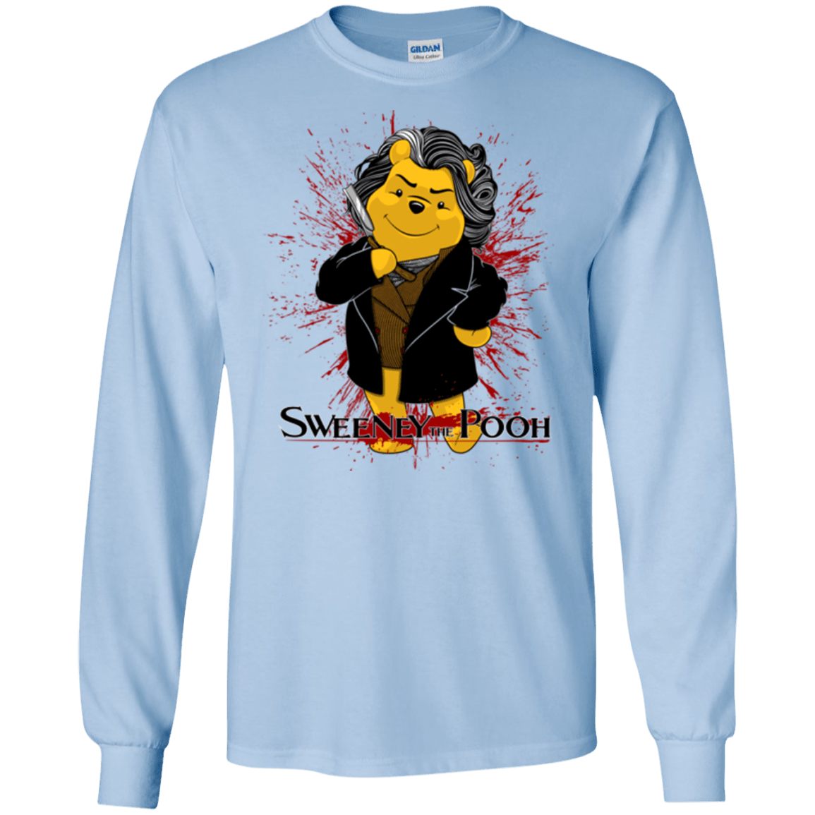 T-Shirts Light Blue / S Sweeney the Pooh Men's Long Sleeve T-Shirt