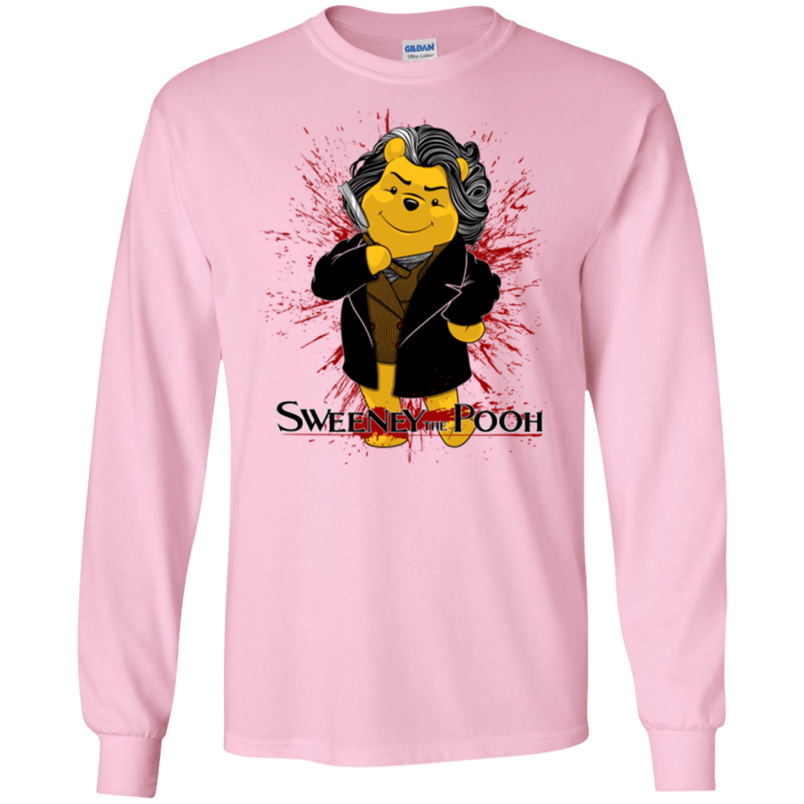 T-Shirts Light Pink / S Sweeney the Pooh Men's Long Sleeve T-Shirt