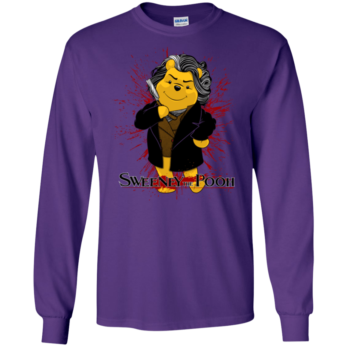 T-Shirts Purple / S Sweeney the Pooh Men's Long Sleeve T-Shirt