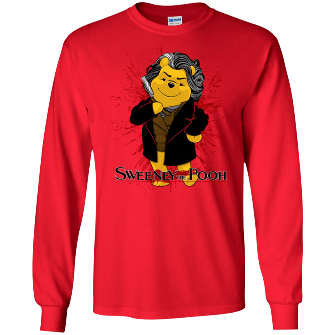 T-Shirts Red / S Sweeney the Pooh Men's Long Sleeve T-Shirt