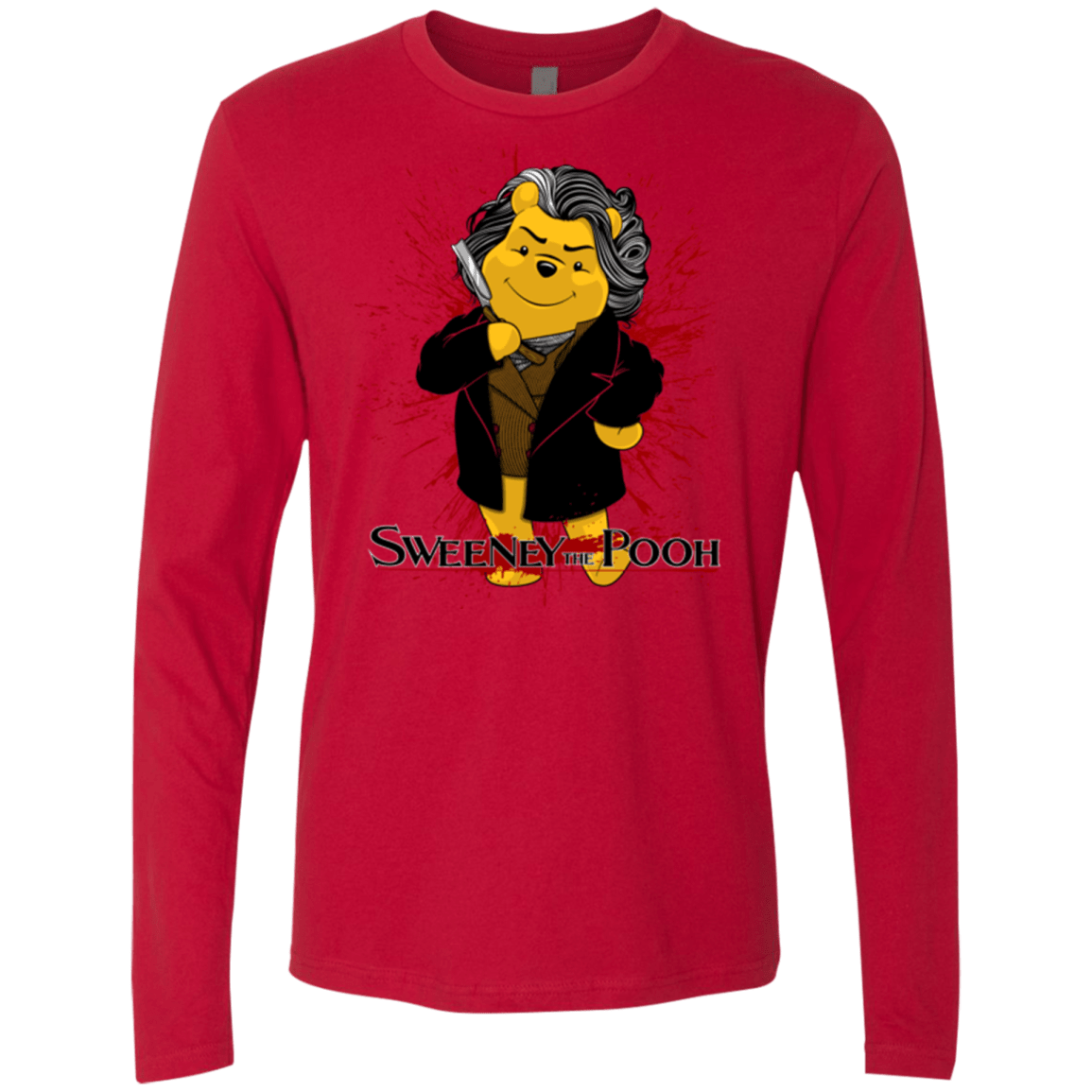 T-Shirts Red / S Sweeney the Pooh Men's Premium Long Sleeve