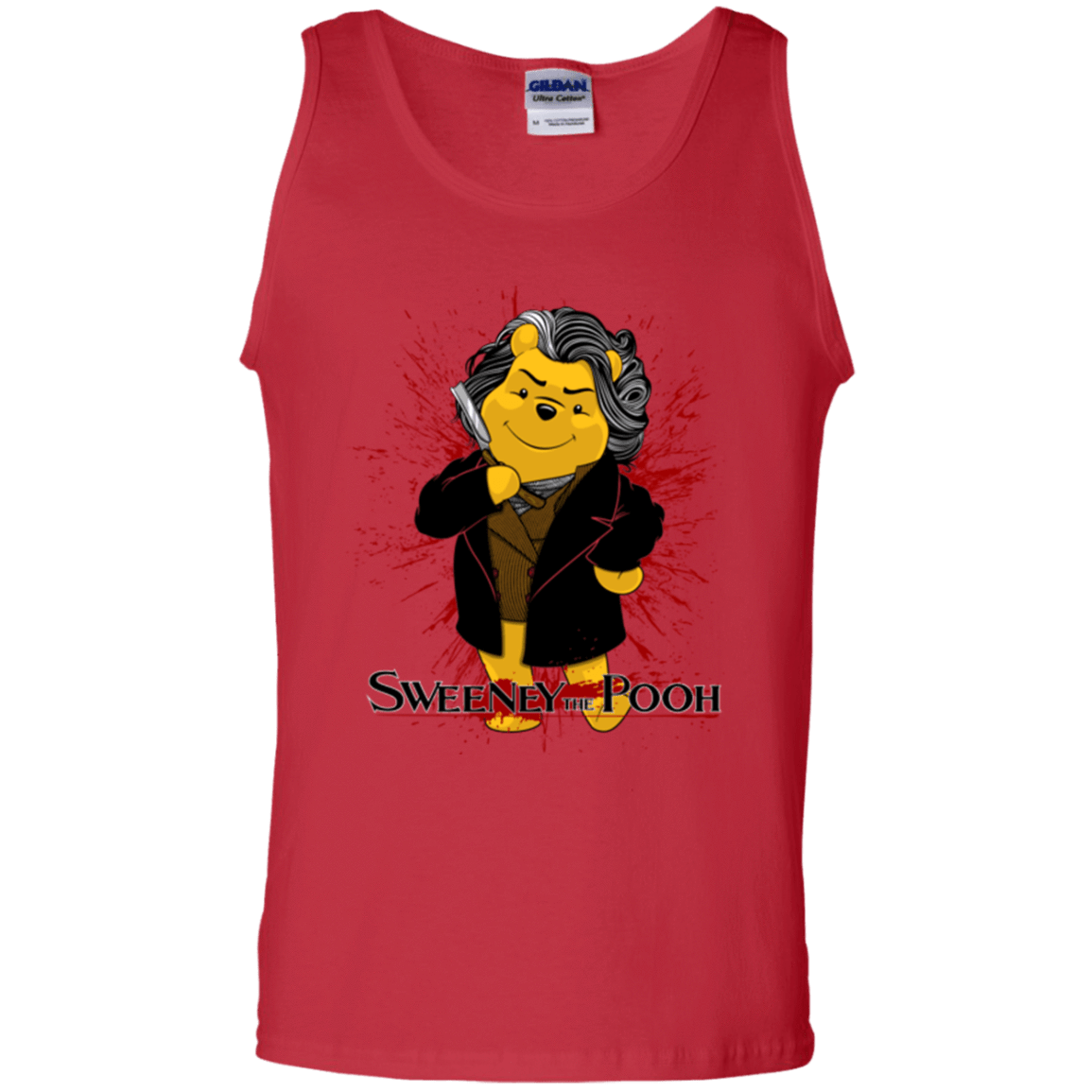 T-Shirts Red / S Sweeney the Pooh Men's Tank Top