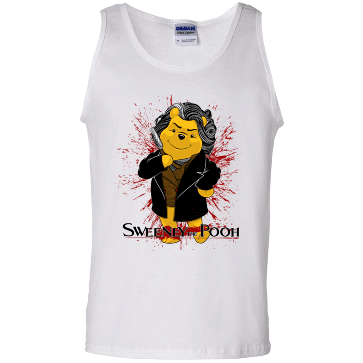 T-Shirts White / S Sweeney the Pooh Men's Tank Top