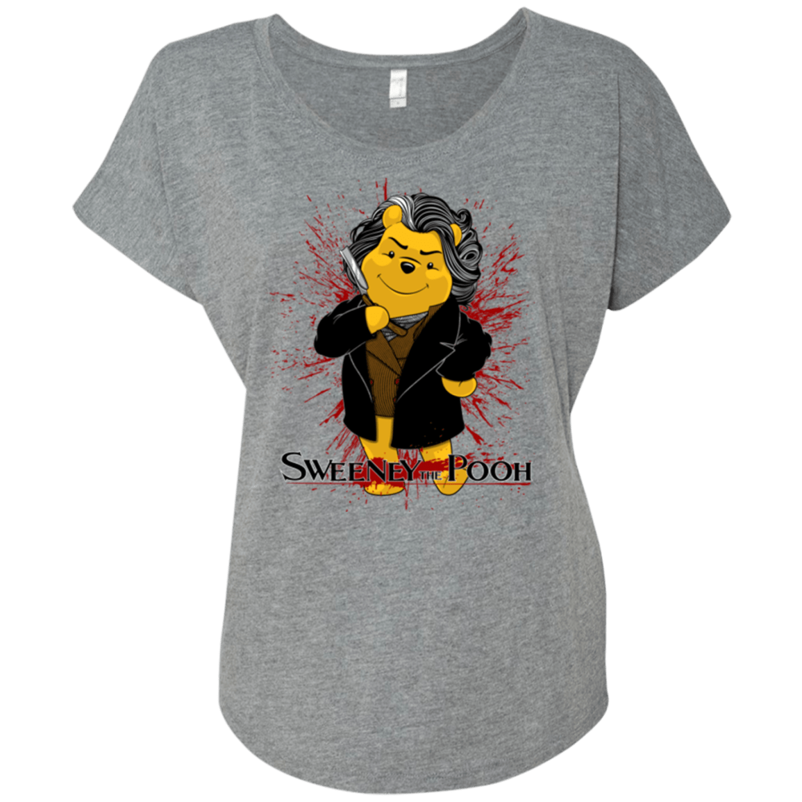 T-Shirts Premium Heather / X-Small Sweeney the Pooh Triblend Dolman Sleeve