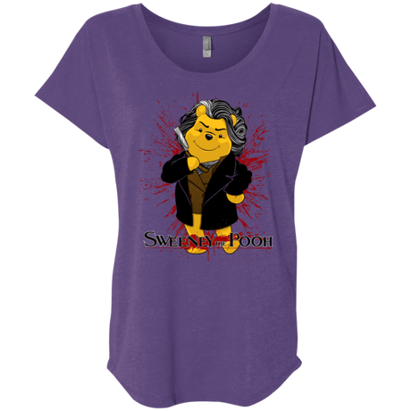 T-Shirts Purple Rush / X-Small Sweeney the Pooh Triblend Dolman Sleeve