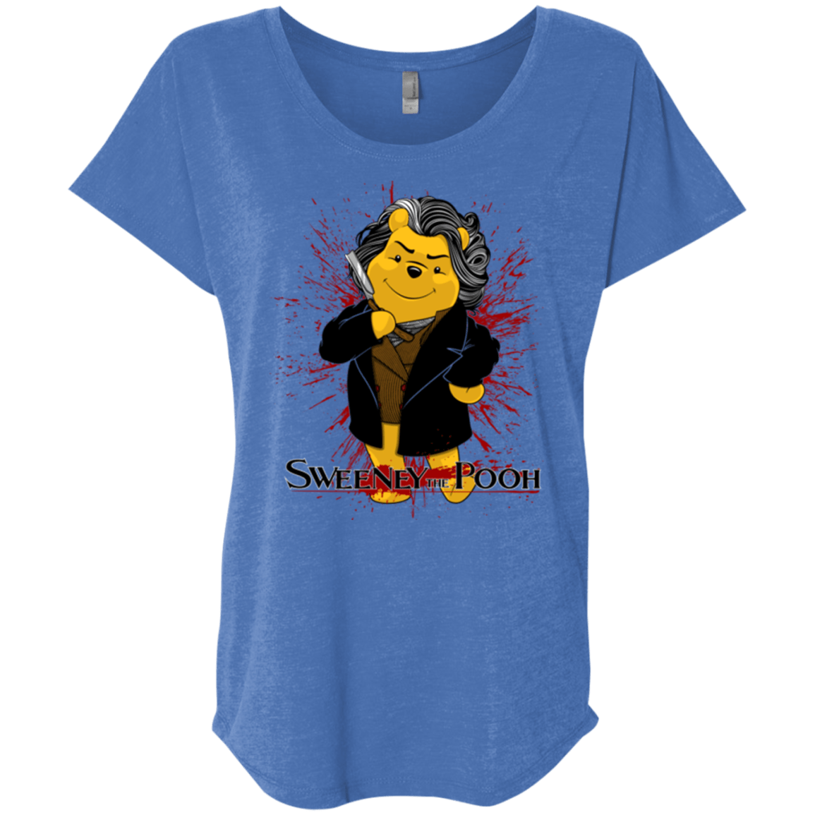 T-Shirts Vintage Royal / X-Small Sweeney the Pooh Triblend Dolman Sleeve