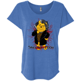 T-Shirts Vintage Royal / X-Small Sweeney the Pooh Triblend Dolman Sleeve