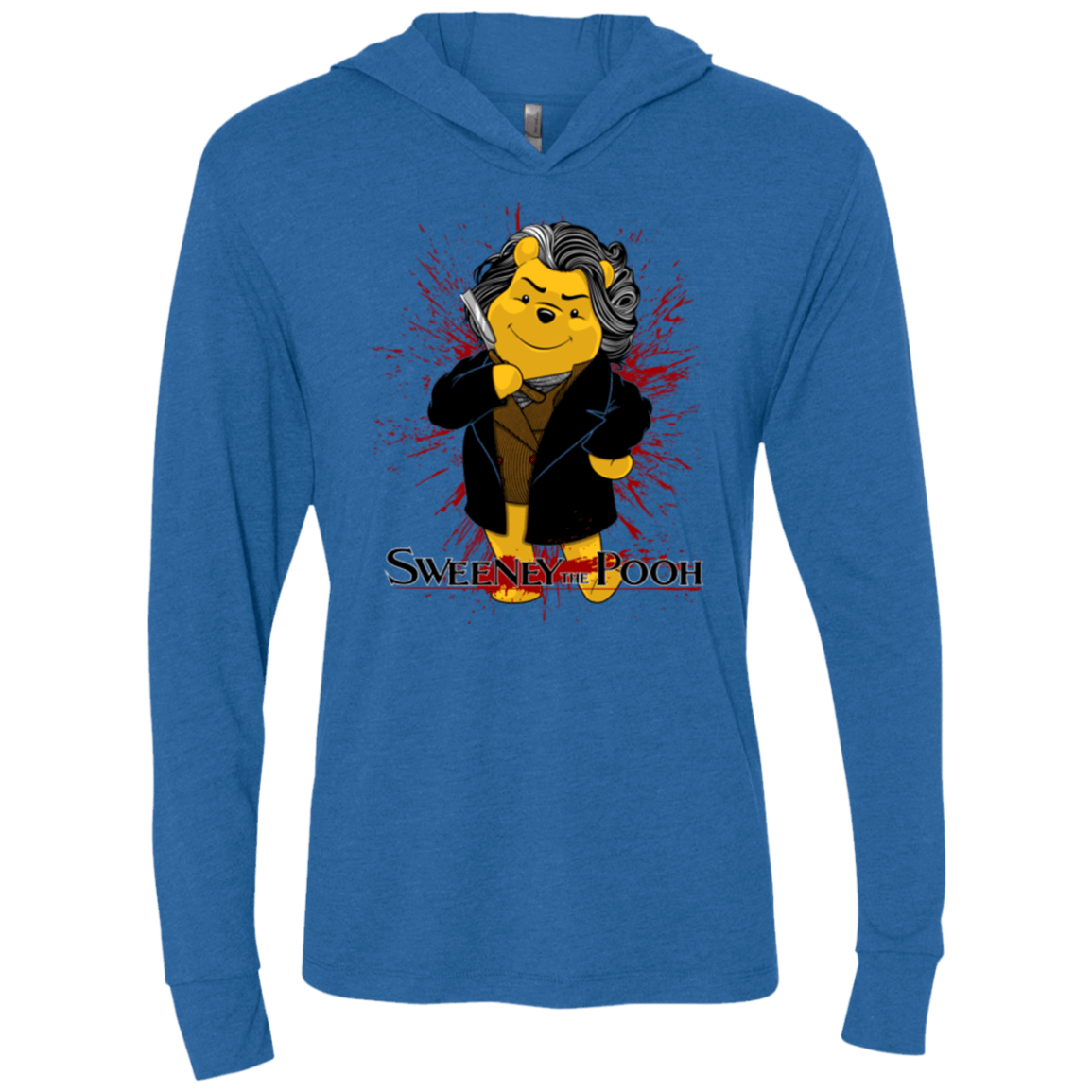 T-Shirts Vintage Royal / X-Small Sweeney the Pooh Triblend Long Sleeve Hoodie Tee