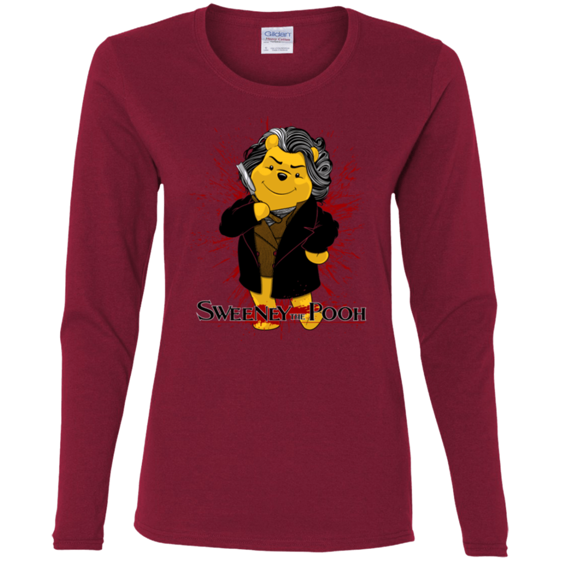 T-Shirts Cardinal / S Sweeney the Pooh Women's Long Sleeve T-Shirt